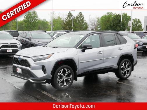 Silver Sky Metallic/Midnight Black Metallic 2023 Toyota RAV4 Prime XSE