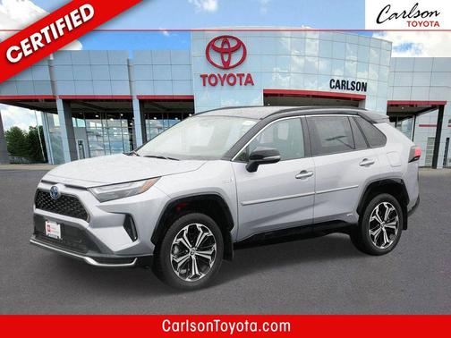 Silver Sky Metallic/Midnight Black Metallic 2023 Toyota RAV4 Prime XSE