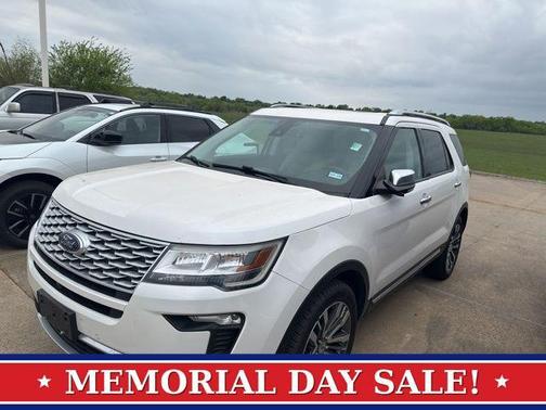 White Platinum Clearcoat Metallic 2018 Ford Explorer Platinum