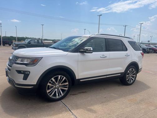 White Platinum Clearcoat Metallic 2018 Ford Explorer Platinum