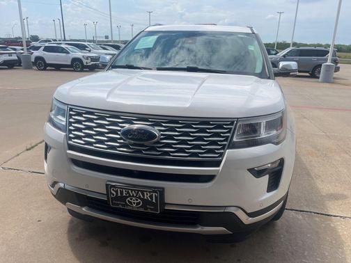 White Platinum Clearcoat Metallic 2018 Ford Explorer Platinum