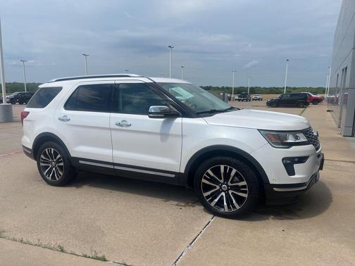 White Platinum Clearcoat Metallic 2018 Ford Explorer Platinum