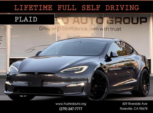 Grey 2021 Tesla Model S Plaid