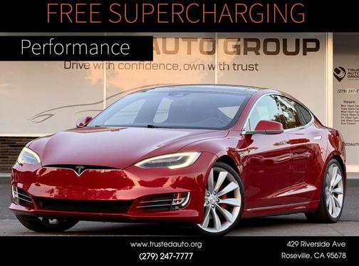Red Multi-Coat 2016 Tesla Model S P90D