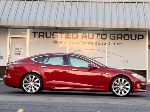 Red Multi-Coat 2016 Tesla Model S P90D