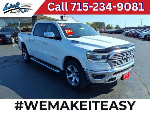 Ivory White Tri-Coat Pearlcoat 2020 RAM 1500 Laramie