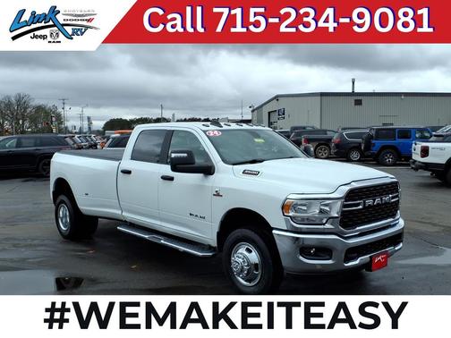 Bright White Clearcoat 2024 RAM 3500 Big Horn Crew Cab 4x4 8' Box
