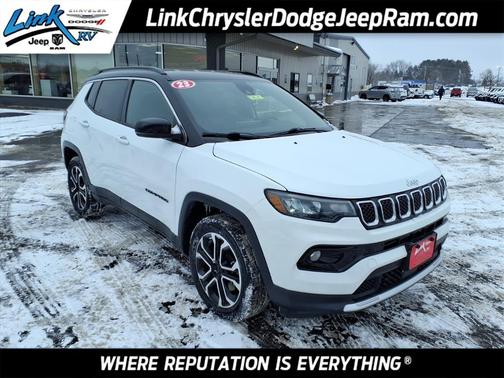 Bright White Clearcoat 2023 Jeep Compass Limited