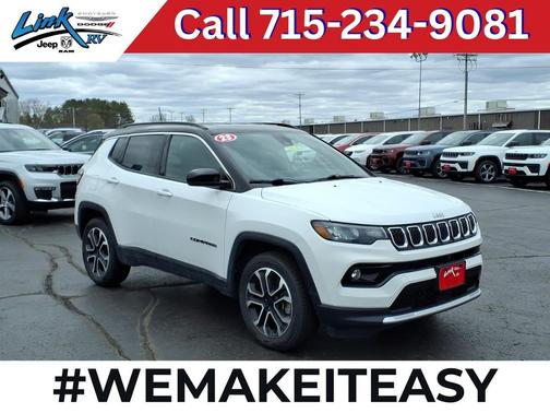 Bright White Clearcoat 2023 Jeep Compass Limited