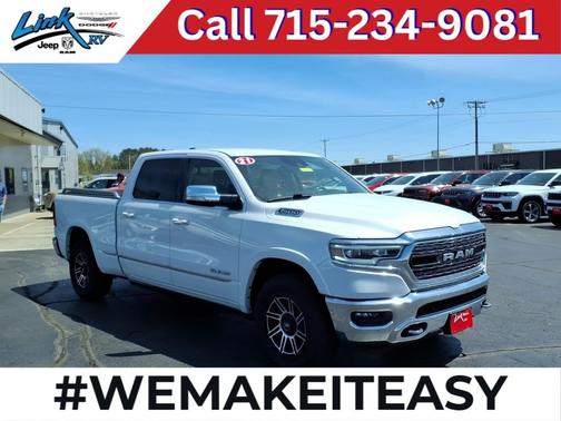 Ivory White Tri-Coat Pearlcoat 2021 RAM 1500 Limited