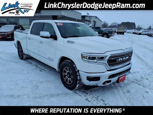 Ivory White Tri-Coat Pearlcoat 2021 RAM 1500 Limited