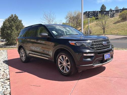 AGATE BLACK METALLIC 2022 Ford Explorer XLT
