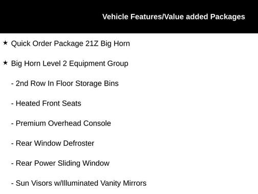 2025 RAM 1500 Big Horn/Lone Star