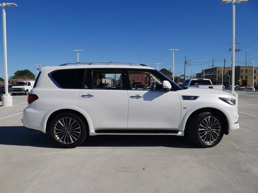 Moonstone White 2019 INFINITI QX80 Luxe
