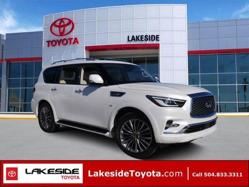 Moonstone White 2019 INFINITI QX80 Luxe