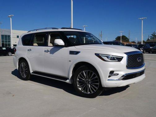 Moonstone White 2019 INFINITI QX80 Luxe