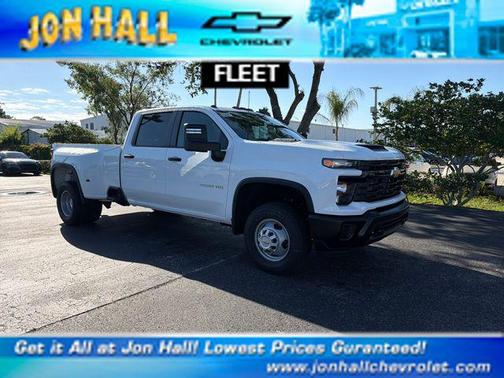 Summit White 2026 Chevrolet Silverado 3500 Crew Cab, Long Bed, WT Dual Rear Wheel, RWD