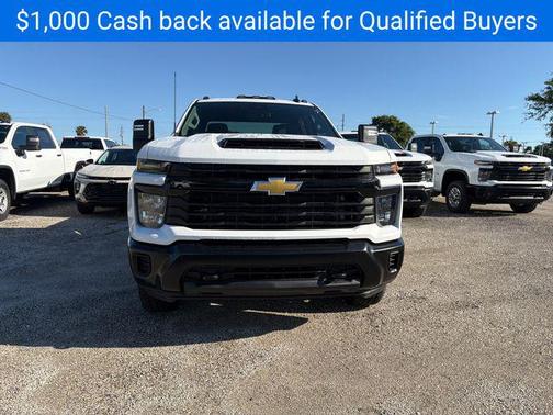 Summit White 2026 Chevrolet Silverado 3500 Crew Cab, Standard Bed, WT, 4WD