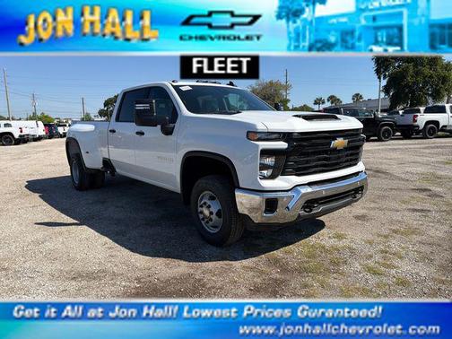 Summit White 2026 Chevrolet Silverado 3500 Crew Cab, Long Bed, WT Dual Rear Wheel, RWD