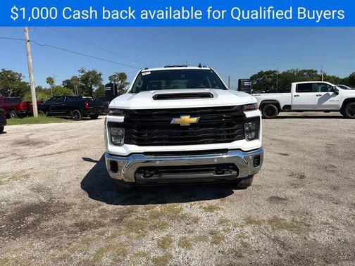 Summit White 2026 Chevrolet Silverado 3500 Crew Cab, Long Bed, WT Dual Rear Wheel, RWD