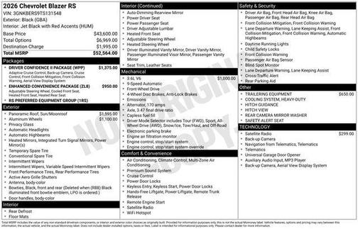 2026 Chevrolet Blazer RS