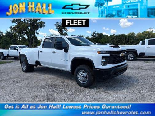 Summit White 2026 Chevrolet Silverado 3500 Crew Cab, Long Bed, WT Dual Rear Wheel, RWD