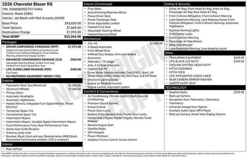 2026 Chevrolet Blazer RS