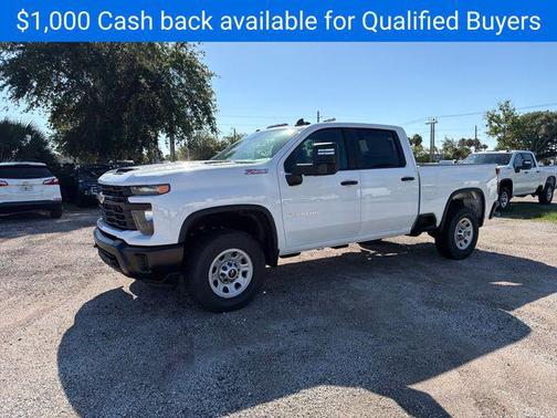 Summit White 2026 Chevrolet Silverado 2500 Crew Cab, Standard Bed, WT, 4WD