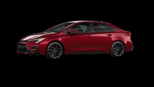 Ruby Flare Pearl/Midnight Black Metallic 2026 Toyota Corolla SE