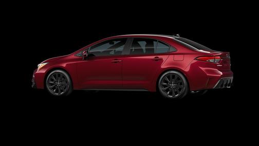 Ruby Flare Pearl/Midnight Black Metallic 2026 Toyota Corolla SE