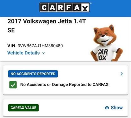 Platinum Gray Metallic 2017 Volkswagen Jetta 1.4T SE