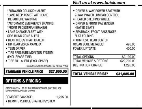 Ocean Blue Metallic 2024 Buick Encore GX Preferred