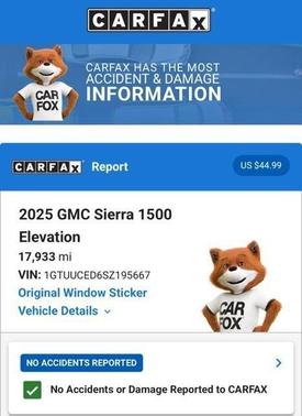 Gray 2025 GMC Sierra 1500 Elevation