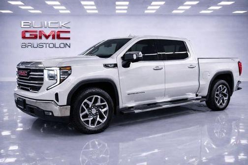 White Frost Tri-Coat 2023 GMC Sierra 1500 SLT Truck