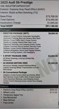 Daytona Gray Pearl Effect 2023 Audi S6 2.9T quattro Premium