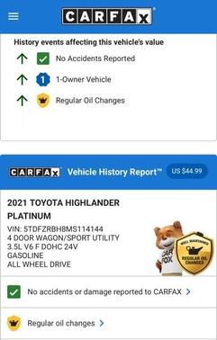 2021 Toyota Highlander Platinum