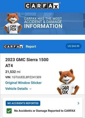 Summit White 2023 GMC Sierra 1500 AT4