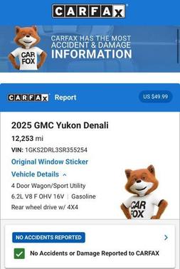 Onyx Black 2025 GMC Yukon Denali