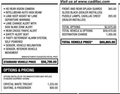 Crystal White Tri-Coat 2023 Cadillac XT6 Premium Luxury AWD