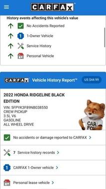 2022 Honda Ridgeline Black Edition