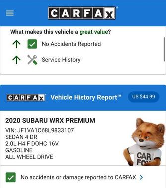 2020 Subaru WRX Premium