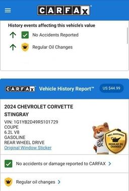 2024 Chevrolet Corvette Stingray w/2LT
