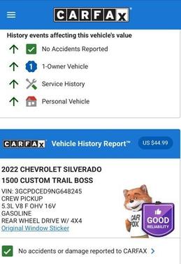 2022 Chevrolet Silverado 1500 Custom Trail Boss