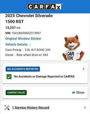 Black 2025 Chevrolet Silverado 1500 RST