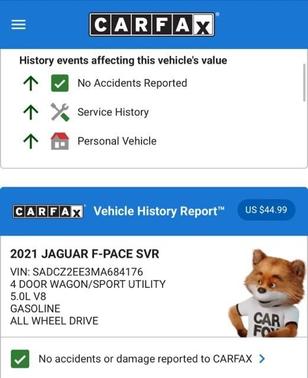 2021 Jaguar F-PACE SVR