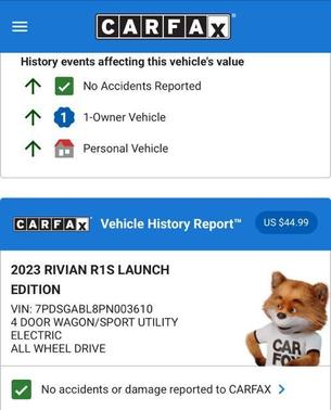 2023 Rivian R1S Launch Edition