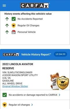 2022 Lincoln Aviator Reserve AWD