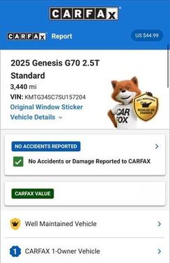 Blue 2025 Genesis G70 2.5T