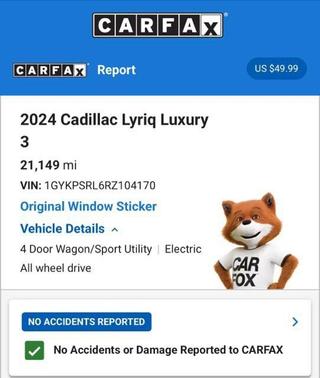 Silver Metallic 2024 Cadillac LYRIQ Luxury