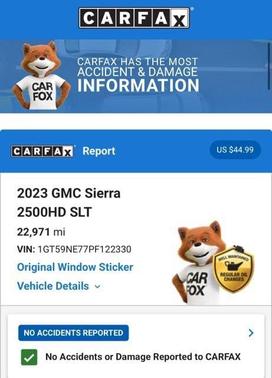 Summit White 2023 GMC Sierra 2500 SLT